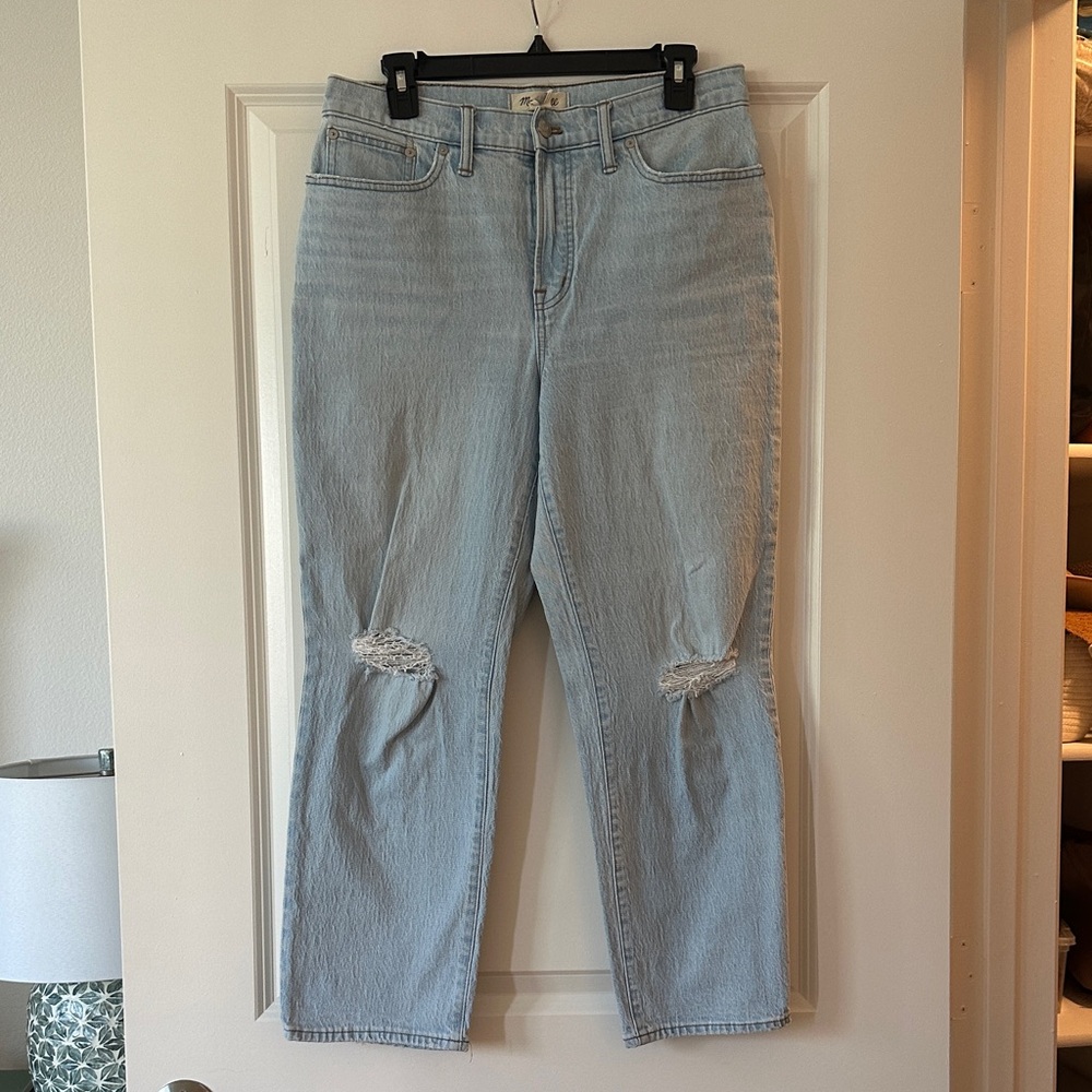 Light Blue Distressed Women's Jeans